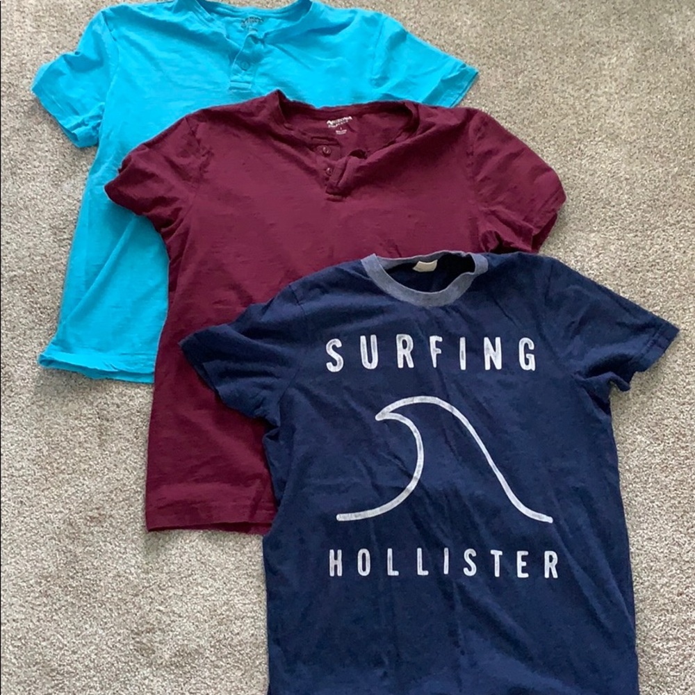 Lot of 3 gently used Hollister and Arizona shirts.